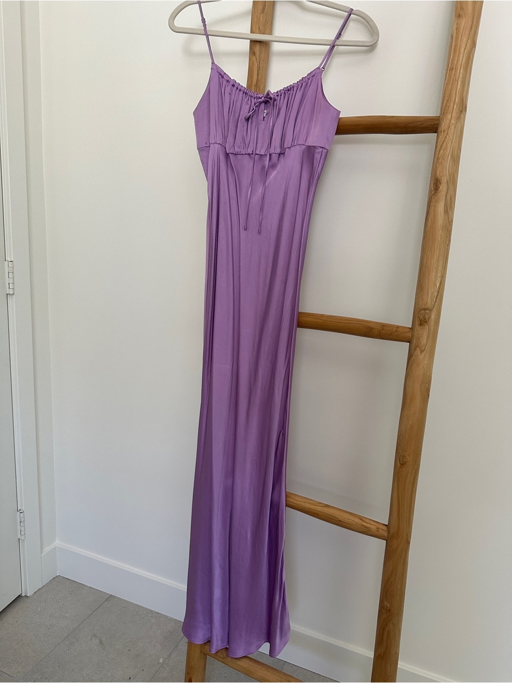 Zara Lilac Spaghetti-Strap Maxi Dress